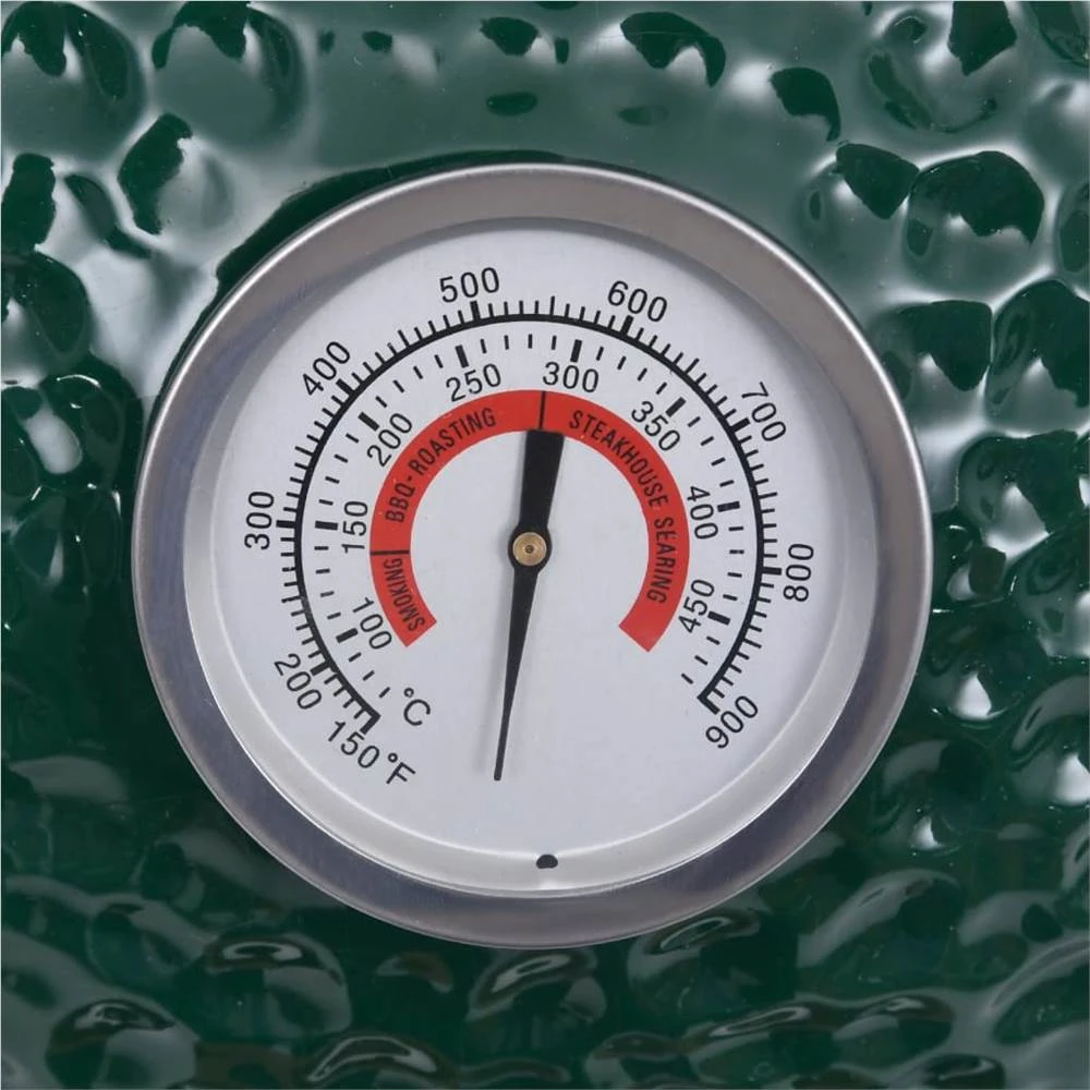 2-in-1 Kamado Barbecue Grill Smoker Ceramic 56 Cm Green - Image 2