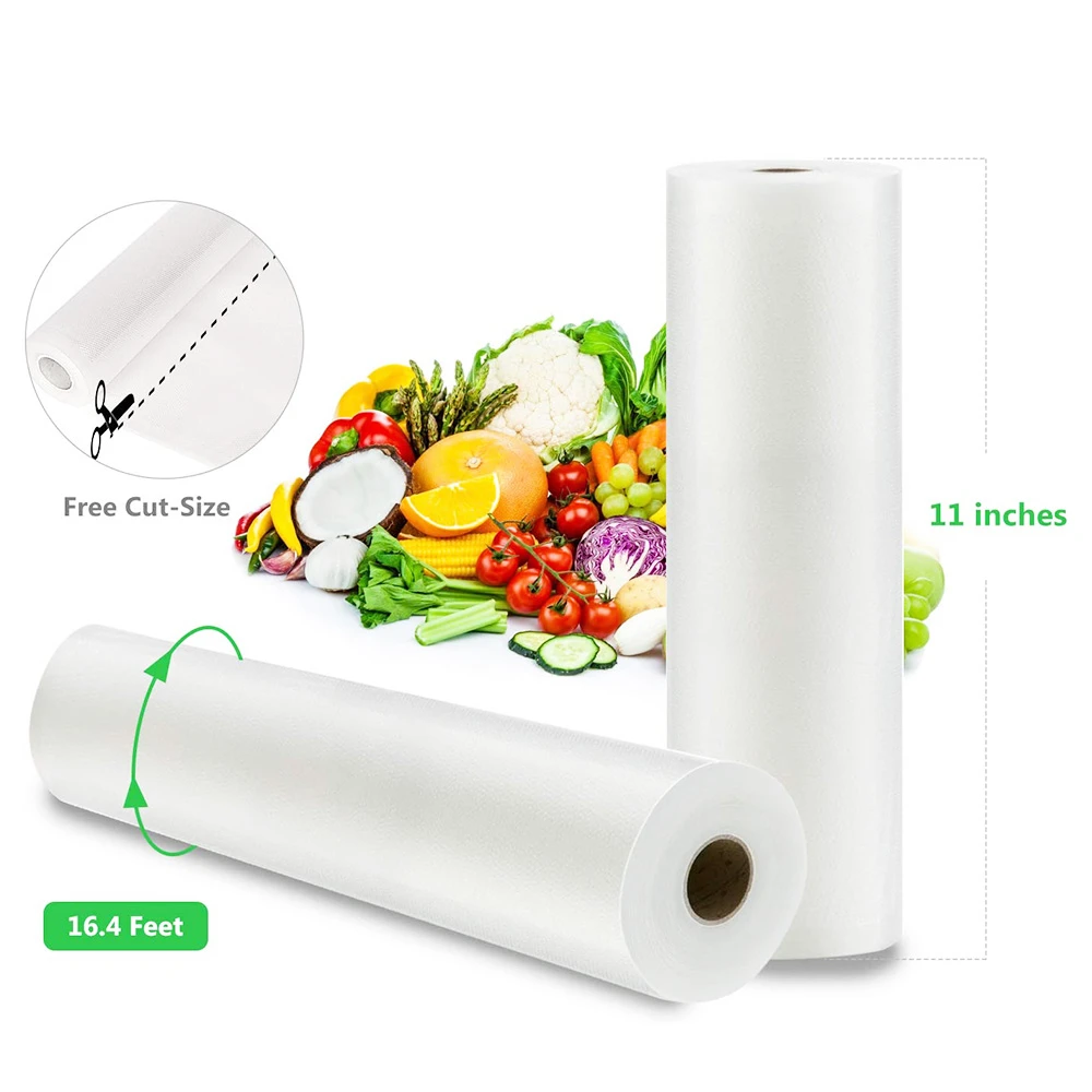 ABOX Vacuum Sealer Bag With Roll 11" X 197" Perfect For Store Fresh Or Frozen Food & Sous Vide Cooking - Image 4