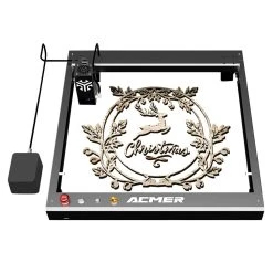 ACMER P2 33W Laser Cutter, Engraving At 24000mm/min, Auto Air Assist, 0.08*0.1mm Compressed Spot, Cut 25mm Acrylic, IOS Android App Control, 420*400mm