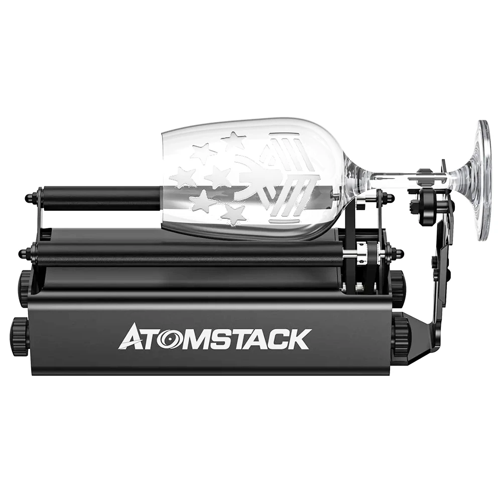 ATOMSTACK R3 Pro Rotary Roller, Separable Support Module And Extension Towers, 360 Degree Rotating, Engrave On Irregular Cylinders - Image 5