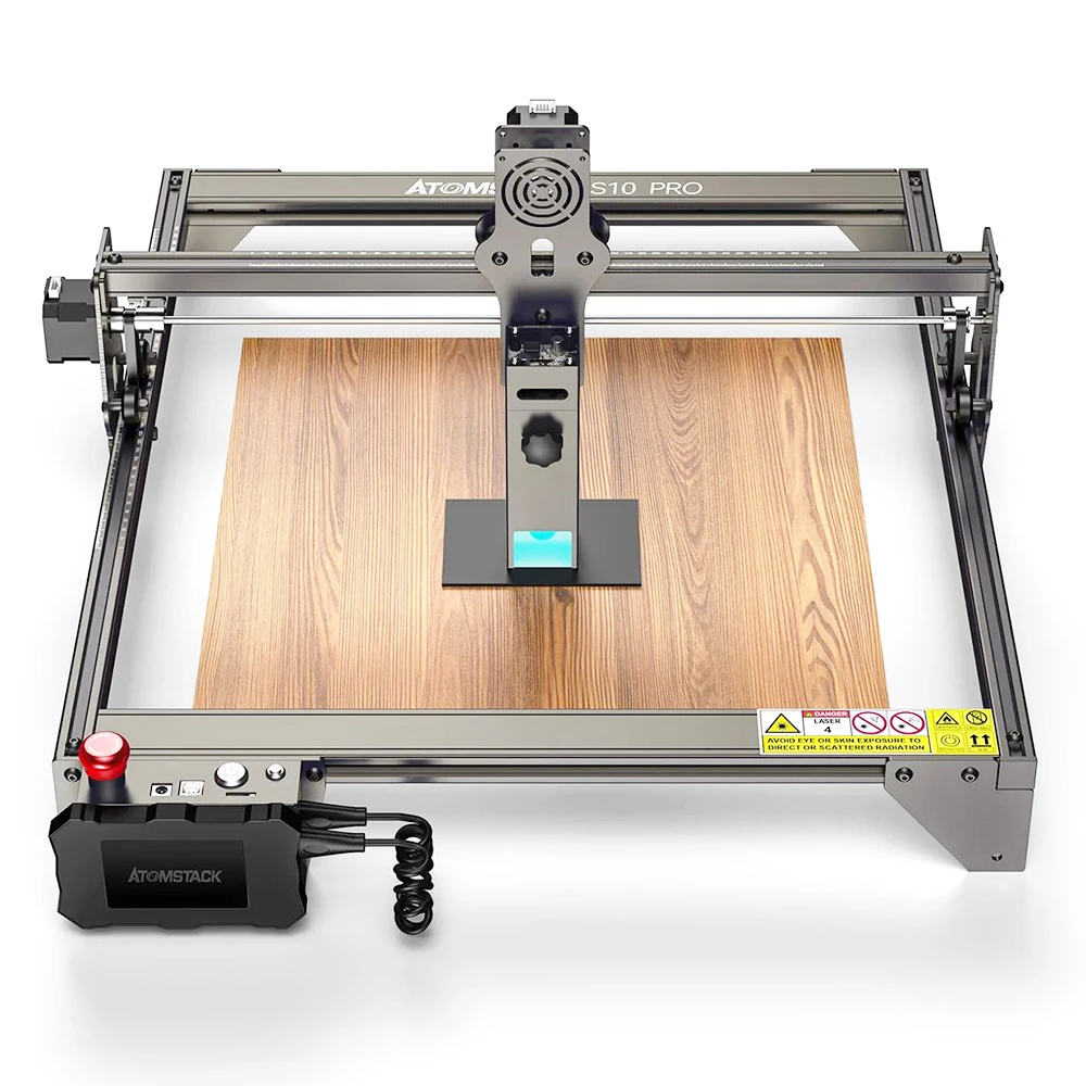 ATOMSTACK S10 Pro 10W Laser Engraver Cutter, 50W Machine Power, Fixed-Focus, 0.08x0.06mm Compressed Spot, Offline Working, 410x400mm - Image 4