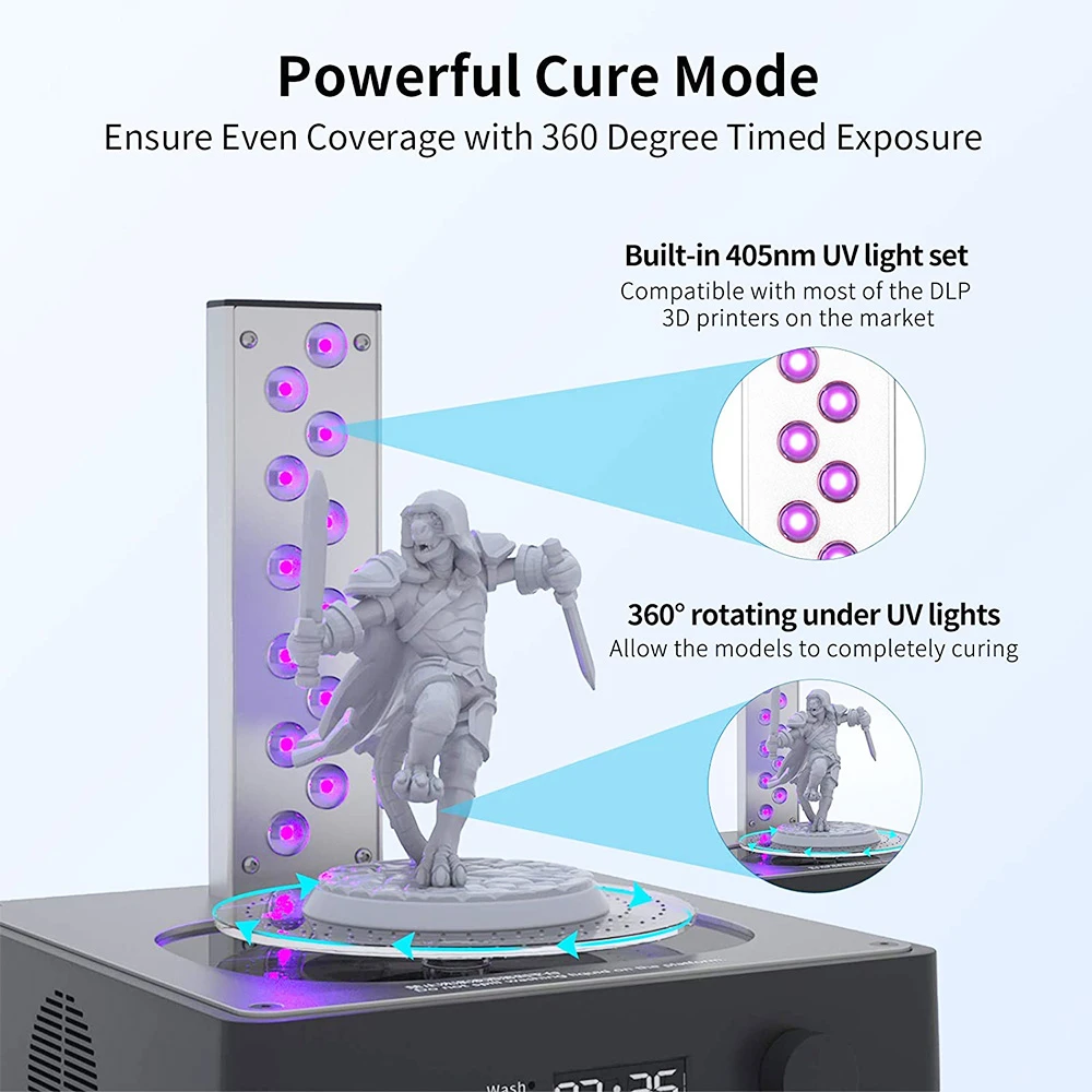 Anycubic Wash & Cure Machine 2.0, Washing Size 120mm*74mm*165mm, Curing Size 140mm*165mm - Image 5