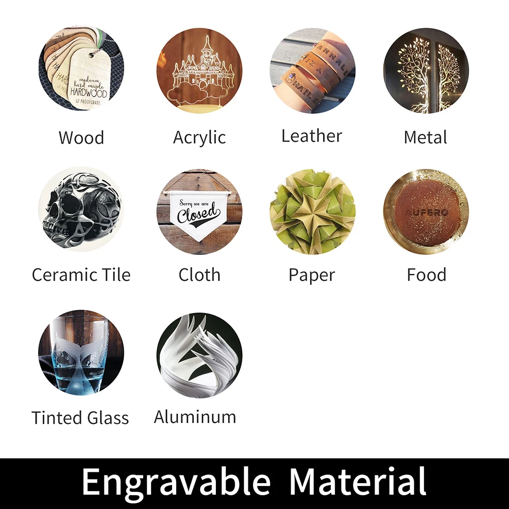 Aufero Laser 2 LU2-4 LF Laser Engraving Machine, 32Bit Motherboard, Optically Compressed Laser, 10,000mm/min, 24V/2A, High Precision - Image 5