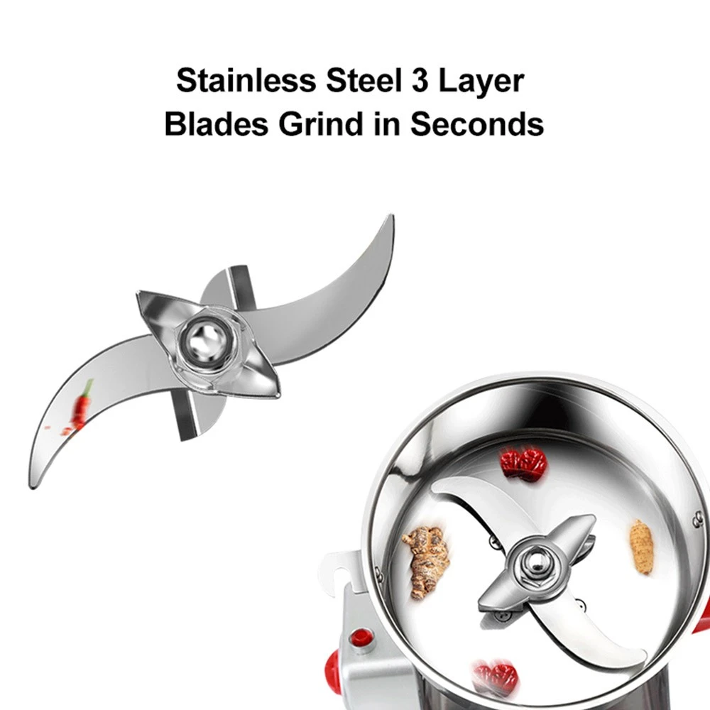 BioloMix 700g Grains Spices Grinder, Coffee Beans Dry Food Mill Grinding Machine, Flour Powder Crusher - Image 5