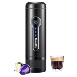 BioloMix CP010 Wireless Portable Coffee Maker, 15-18 Bar Electric Capsule Espresso Machine, 7800mAh Battery, 50ml Water Capacity