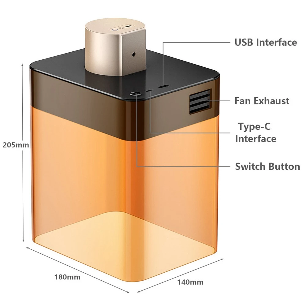 LaserPecker L1 Mini Bluetooth Laser Engraver Suit With Protective Shell App Control Overheat Shutdown Protective Glasses - Gold - Image 4
