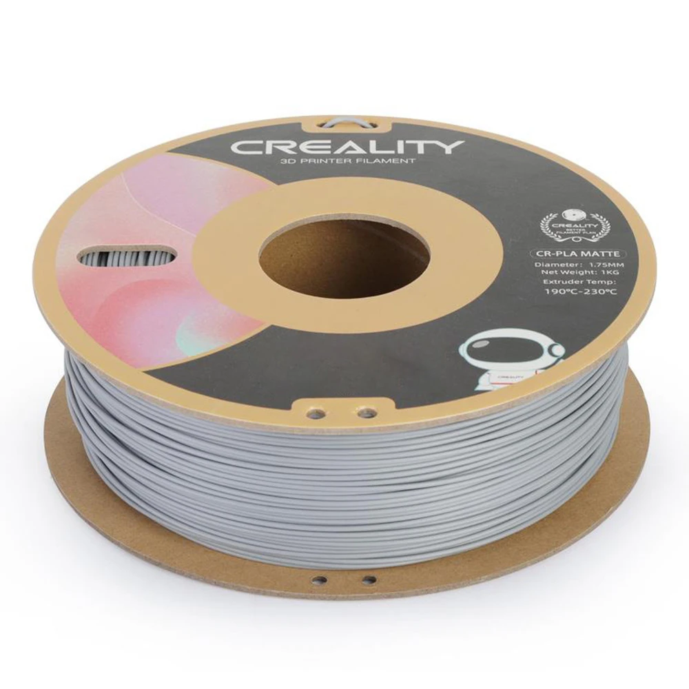 Creality CR 1.75mm Matte PLA 3D Printing Filament 1KG Matte Grey - Image 3