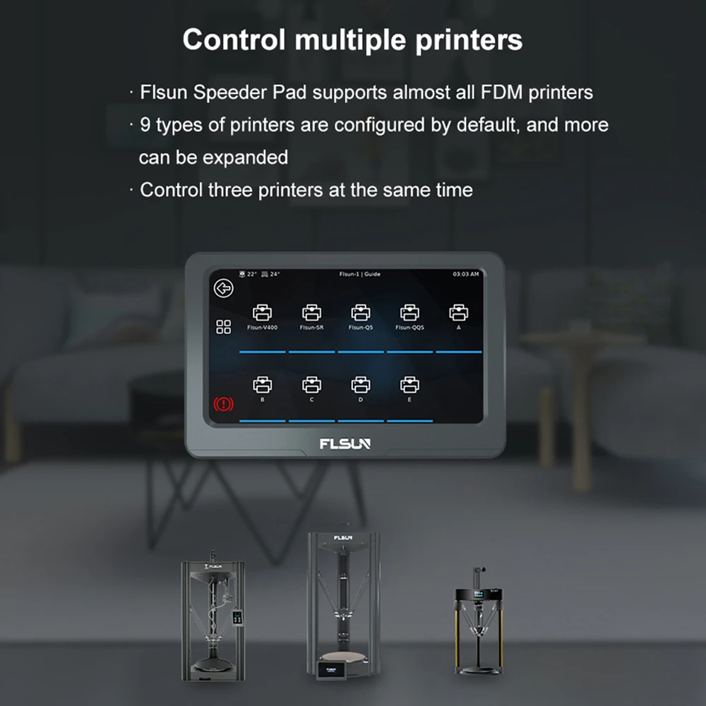 Flsun Speeder Pad, 3D Printing Pad Based-on Klipper Firmware, 1GB + 16GB, 7-inch Touch Screen, 1024x600 Resolution, WiFi Connection - Image 4