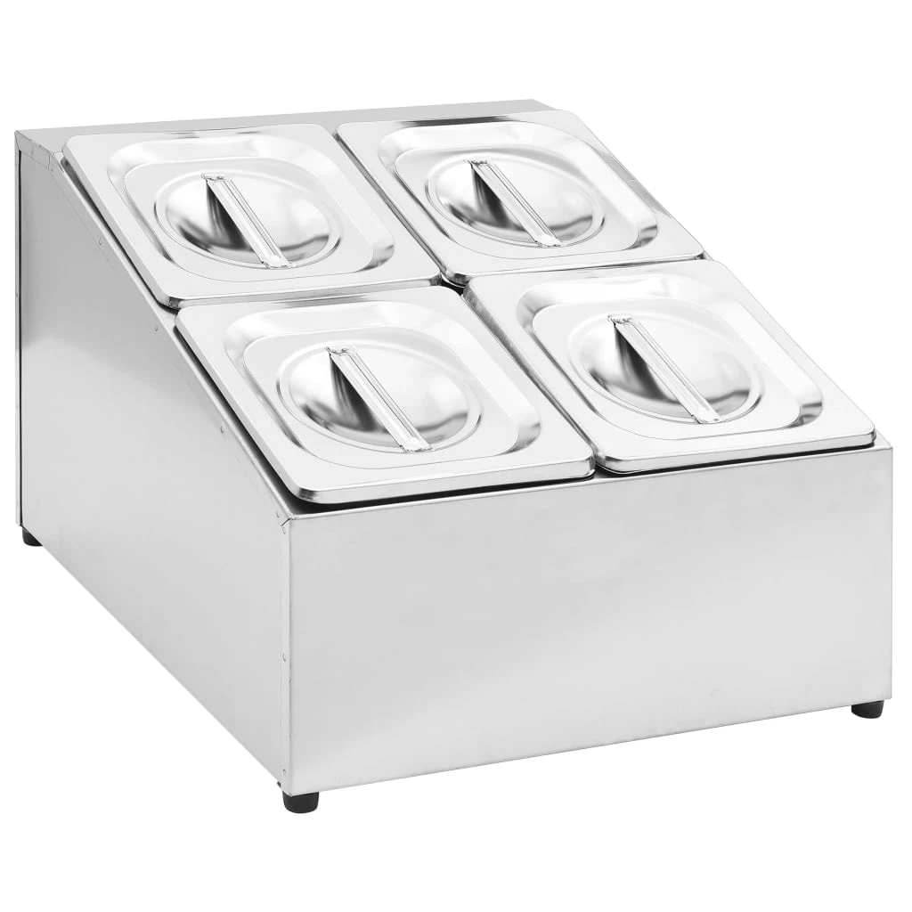 Gastronorm Container Holder With 4 GN 1/6 Pan Stainless Steel - Image 2