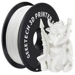 Geeetech ABS Filament For 3D Printer, 1.75mm Dimensional Accuracy +/- 0.03mm 1kg Spool (2.2 Lbs) - White