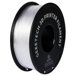 Geeetech PETG Filament For 3D Printer, 1.75mm Tolerance +/- 0.03mm 1kg Spool (2.2 Lbs) - Transparent