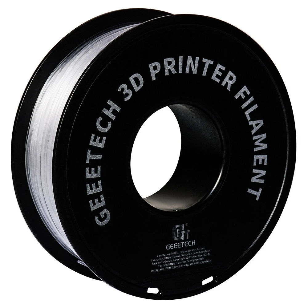 Geeetech PETG Filament For 3D Printer, 1.75mm Tolerance +/- 0.03mm 1kg Spool (2.2 Lbs) - Transparent - Image 5