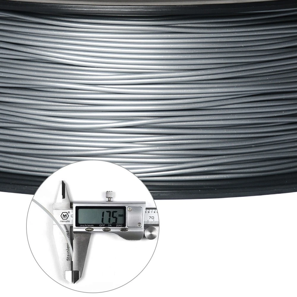 Geeetech PLA Filament For 3D Printer, 1.75mm Dimensional Accuracy +/- 0.03mm 1kg Spool (2.2 Lbs) - Silver - Image 2