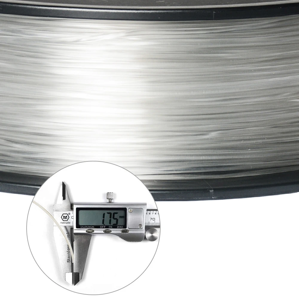 Geeetech PLA Filament For 3D Printer, 1.75mm Dimensional Accuracy +/- 0.03mm 1kg Spool (2.2 Lbs) - Transparent - Image 2