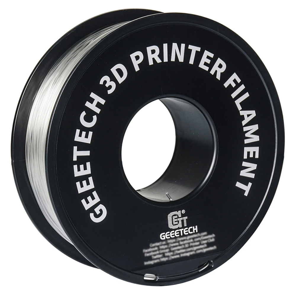 Geeetech PLA Filament For 3D Printer, 1.75mm Dimensional Accuracy +/- 0.03mm 1kg Spool (2.2 Lbs) - Transparent - Image 6
