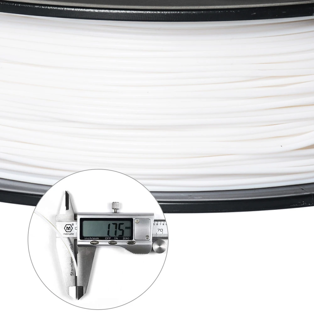 Geeetech PLA Filament For 3D Printer, 1.75mm Dimensional Accuracy +/- 0.03mm 1kg Spool (2.2 Lbs) - White - Image 2