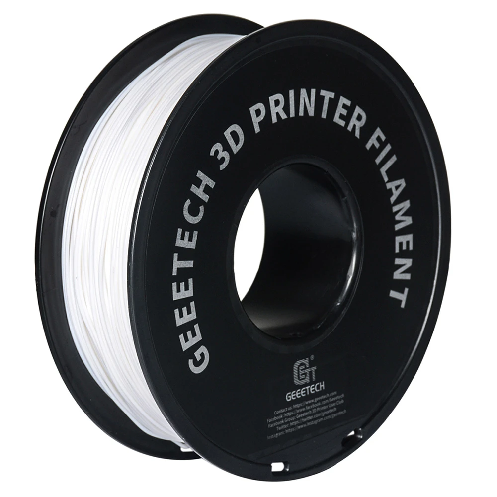 Geeetech PLA Filament For 3D Printer, 1.75mm Dimensional Accuracy +/- 0.03mm 1kg Spool (2.2 Lbs) - White - Image 5