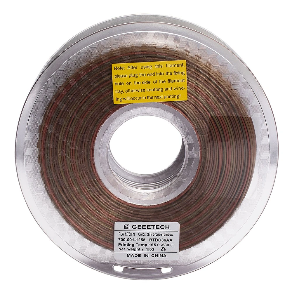 Geeetech Silk PLA Filament For 3D Printer, 1.75mm Dimensional Accuracy +/- 0.03mm 1kg Spool (2.2 Lbs) - Bronze Rainbow - Image 3