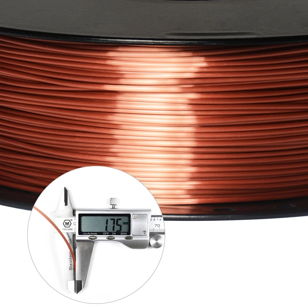 Geeetech Silk PLA Filament For 3D Printer, 1.75mm Dimensional Accuracy +/- 0.03mm 1kg Spool (2.2 Lbs) - Copper - Image 2