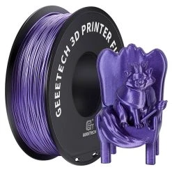 Geeetech Sparkly PLA Filament For 3D Printer, 1.75mm Dimensional Accuracy +/- 0.03mm 1kg Spool (2.2 Lbs) - Purple