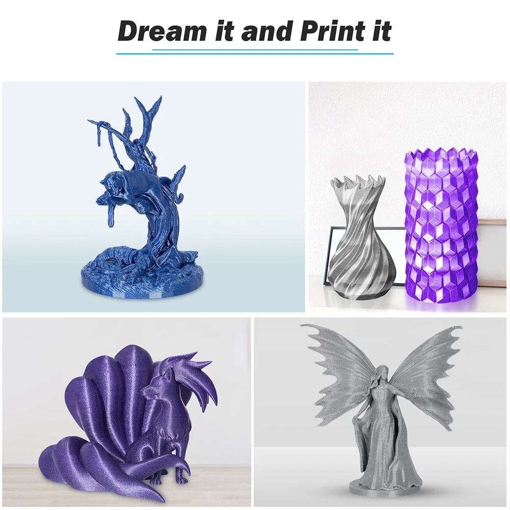 Geeetech Sparkly PLA Filament For 3D Printer, 1.75mm Dimensional Accuracy +/- 0.03mm 1kg Spool (2.2 Lbs) - Purple - Image 4