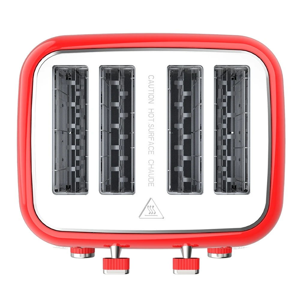 Geek Chef GTS4E Toaster 4 Slice, 1550W Stainless Steel Toaster, 1.5 Inch Extra Wide Slots, 6 Toast Shade Settings, Removable Crumb Trays - Image 4