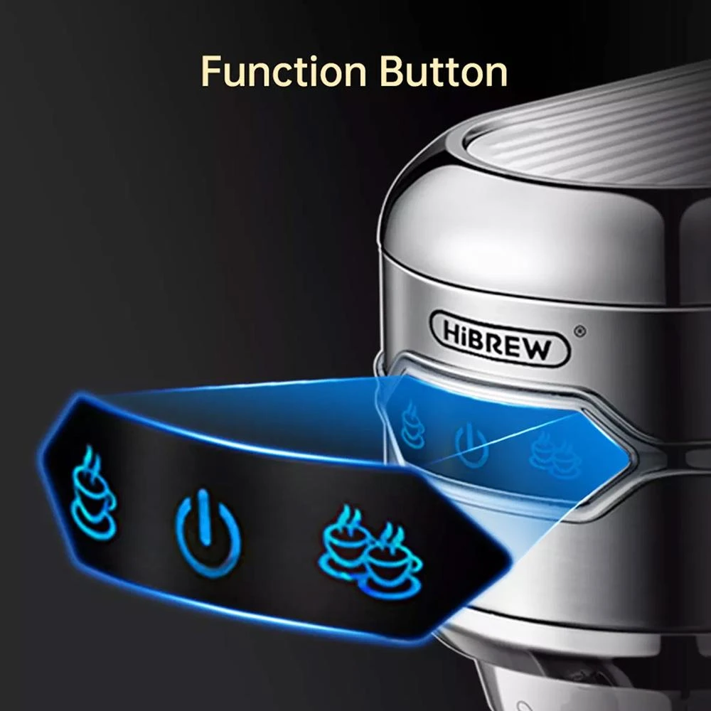 HiBREW H11 1450W Coffee Maker, 19 Bar Semi Automatic Espresso Machine, 1.1L Water Tank, ESE POD Powder Dual Use, Hot Water - Image 4