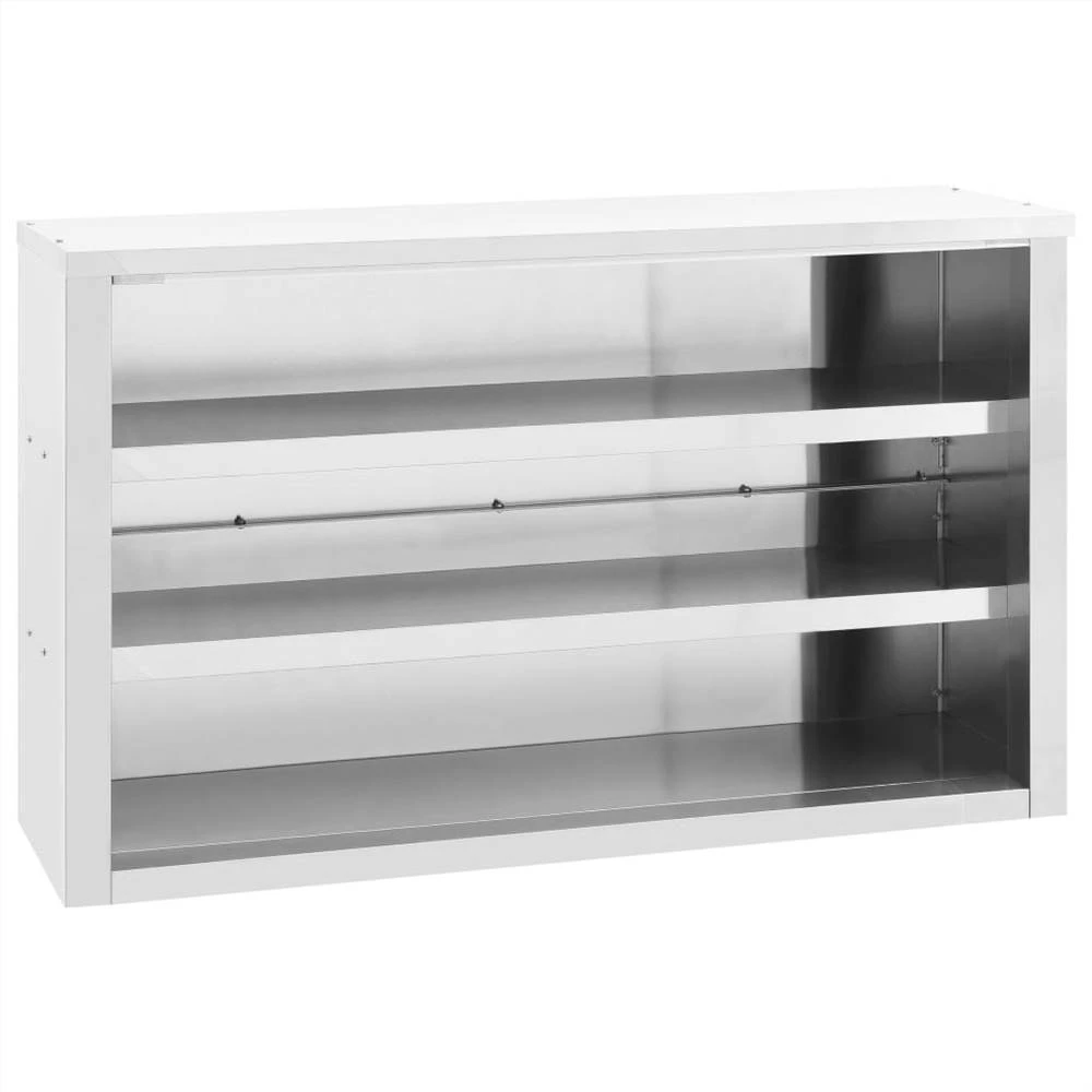 Kitchen Wall Cabinet 120x40x75 Cm Stainless Steel