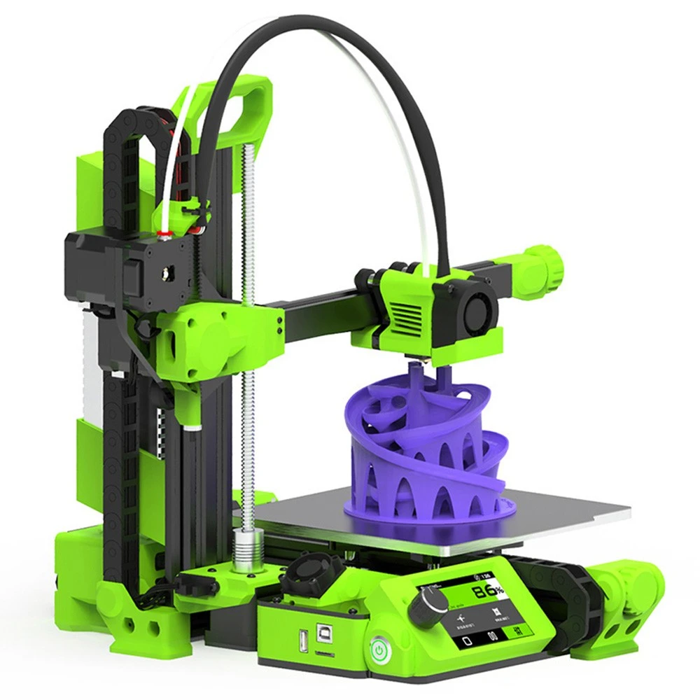 Lerdge IX 3D Printer Kit, Auto Leveling, 0.1mm Printing Accuracy, 200mm/s Printing Speed, PEI Flexible Sheet, 3.5 Inch IPS Touch Screen, TMC2226 Silent Driver, Resume Printing, Full-Metal Extruder, 180*180*180mm - Green