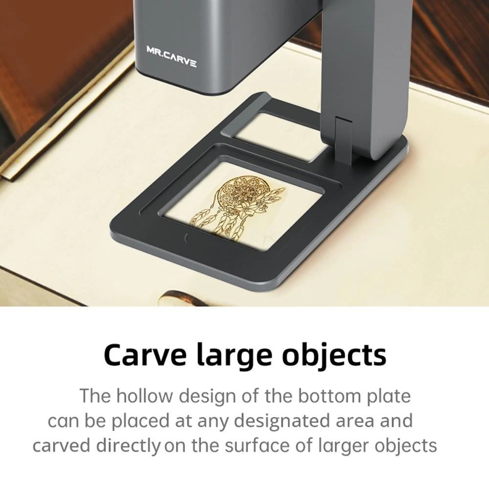 MR CARVE C1 Folding Laser Engraver, 10W Laser Power, Auto Focus, 0.05mm Engraving Accuracy, 600mm/s, 80*80mm, Wireless App Connection - US Plug - Image 6