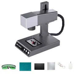 MR CARVE M1 Pro Fiber Laser Marking Machine, 10000mm/s, 0.001mm Accuracy, WiFi Connection, Supports Rotary Roller Engraving, 70*70mm, UK Plug