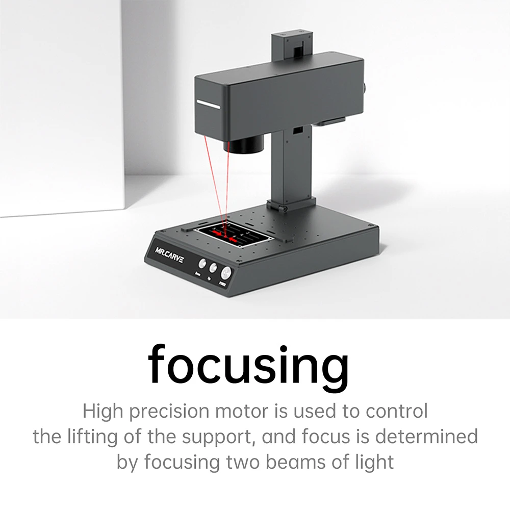 MR CARVE M4 Laser Marking Machine, 5W 455nm Laser + 2W 1064nm Laser, 0.001mm Accuracy, 10000mm/s Engraving Speed, Supports Rotary Roller, 70*70mm, UK Plug - Image 4
