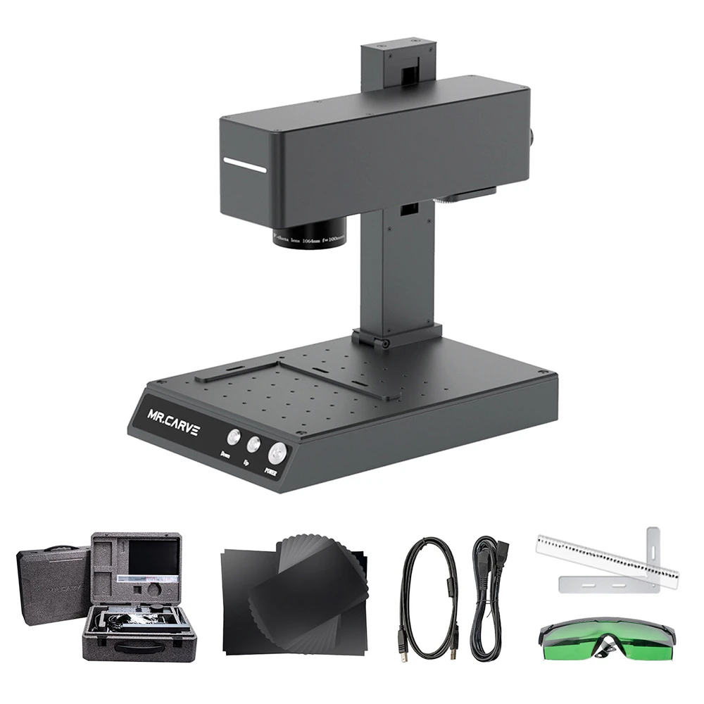 MR CARVE M4 Laser Marking Machine, 5W 455nm Laser + 2W 1064nm Laser, 0.001mm Accuracy, 10000mm/s Engraving Speed, Supports Rotary Roller, 70*70mm, UK Plug - Image 6