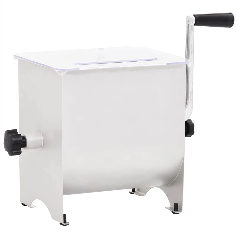 Manual Meat Mixer With Lid Silver 20 L Stainless Steel - Image 3
