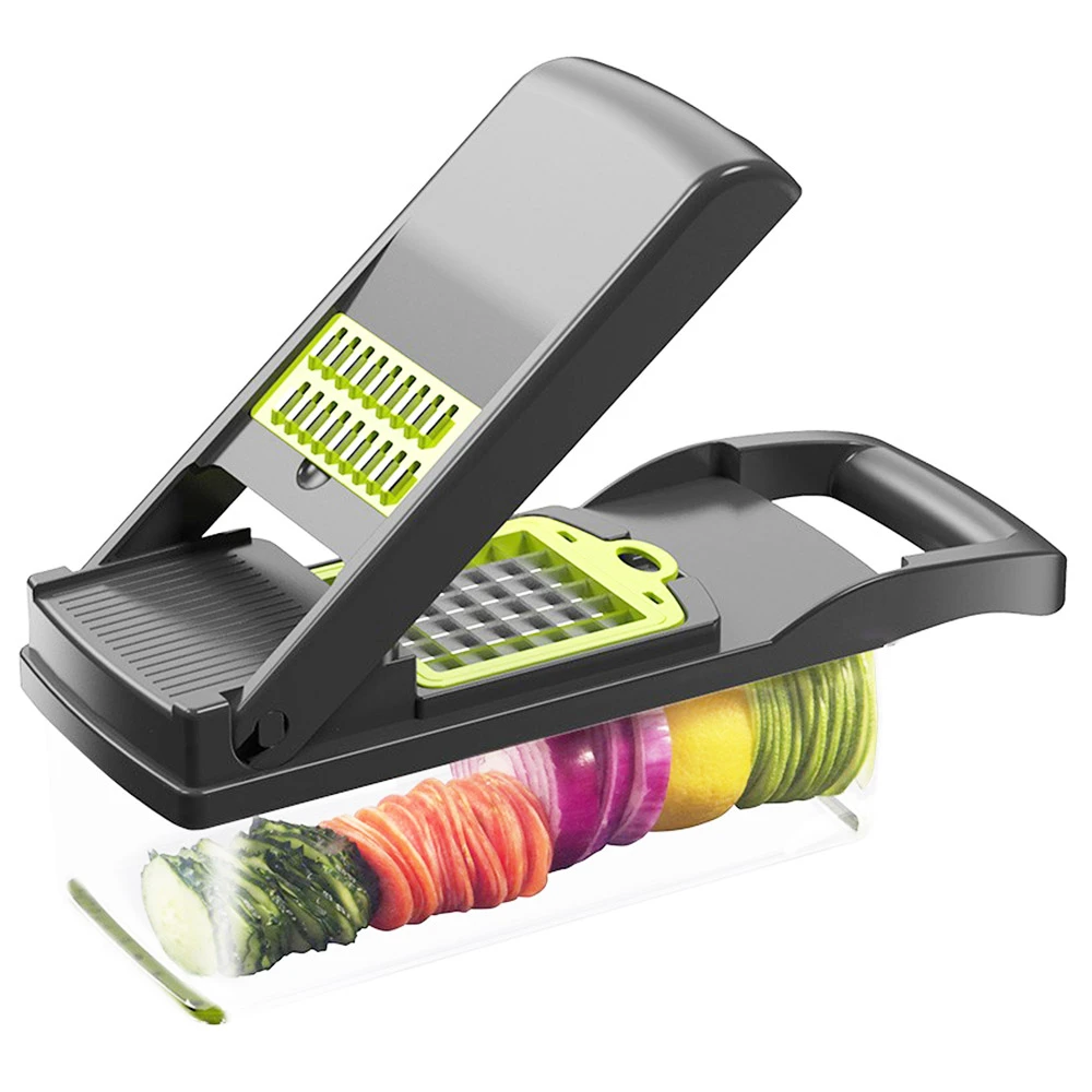 Multi-Function House-Hold Seven-Blade Dicing And Slicing Slicer - Blue - Image 5