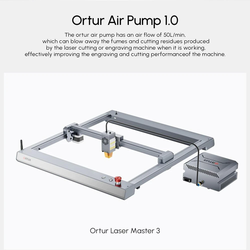 ORTUR Air Pump 1.0 For LU2-4 LF & LU2-10A, 50L/Min Air Output - Image 3