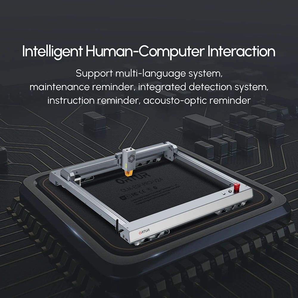 ORTUR Laser Master 3 10W Laser Engraver Cutter, 20,000mm/min, 0.05x0.1mm Focus Spot, LU2-10A Laser Module, Cuts 30mm Acrylic, Emergency Stop, Child Lock, Built-in WiFi, Engraving Area 400mmx400mm, US Plug - Image 6