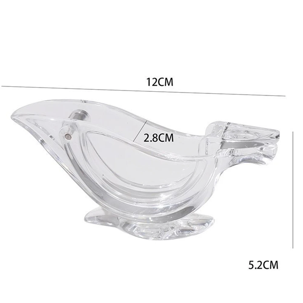 Portable Transparent Manual Lemon Juicer, Acrylic Manual Lemon Slice Squeezer, Bird Shape Hand Fruit Juicer - Image 4