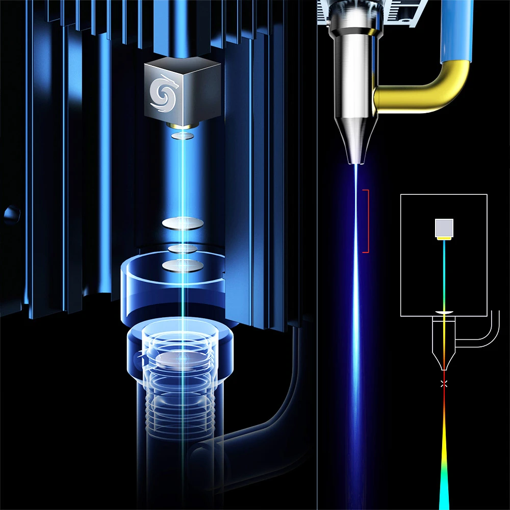 SCULPFUN S30 5W Laser Engraver Cutter, Automatic Air-assist, 0.06*0.06mm Laser Focus, 32-bit Motherboard, Replaceable Lens, Engraving Size 410*400mm, Expandable To 935*905mm - Image 6