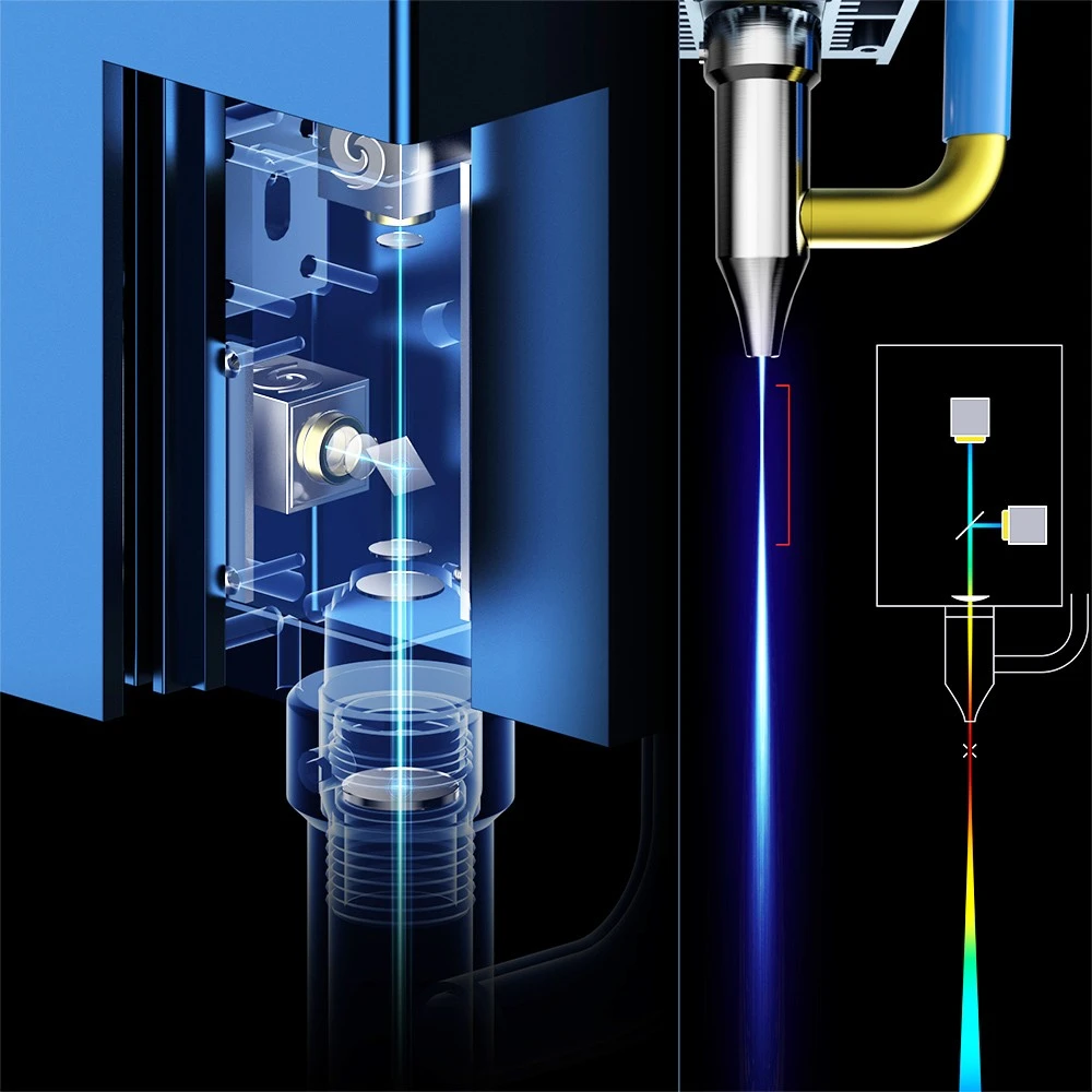 SCULPFUN S30 Pro 10W Laser Engraver Cutter, Automatic Air-assist, 0.06*0.08mm Laser Focus, 32-bit Motherboard, Replaceable Lens, Engraving Size 410*400mm, Expandable To 935*905mm - Image 6