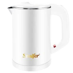 Sonifer SF2058 0.6L 800W Cordless Electric Kettle, Mini Stainless Steel Portable Tea Coffee Kettle Pot For Home Trip - White