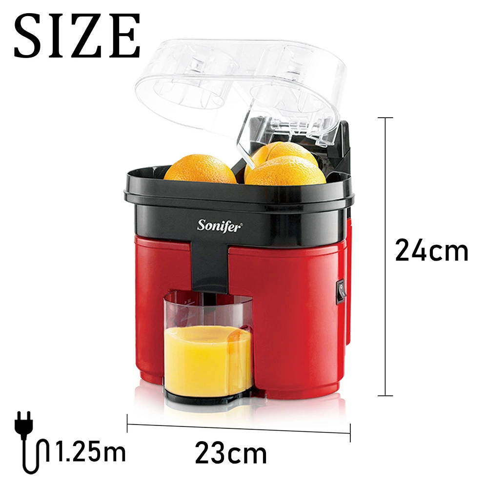 Sonifer SF5521 90W Electric Juicer Machine, Lid Slicer Dual-Cones Citrus Juicer Maker, Lemon Orange Fruit Squeezer - Image 6