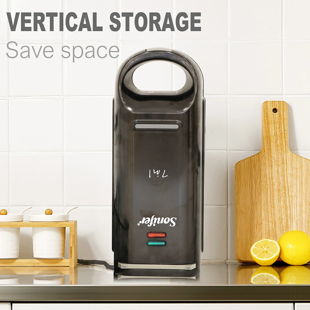 Sonifer SF6093 800W Electric Waffle Maker, 7-in-1 Cake Donuts Panini Churros Barbecue Plate 180 Degree Rotatable Machine - Image 5