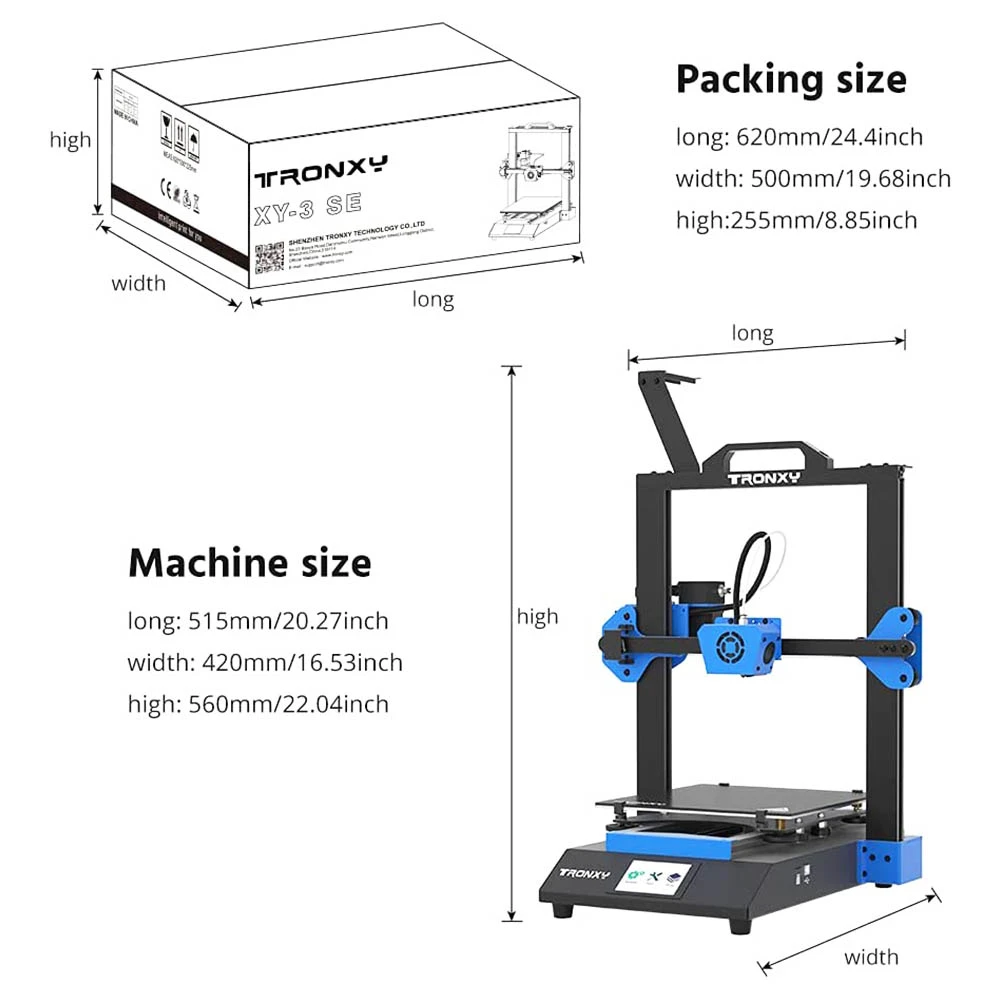TRONXY XY-3 SE 3D Printer 255*255*260mm Printing Size Single Tool Head Monochrome Model - Standard Version - Image 5