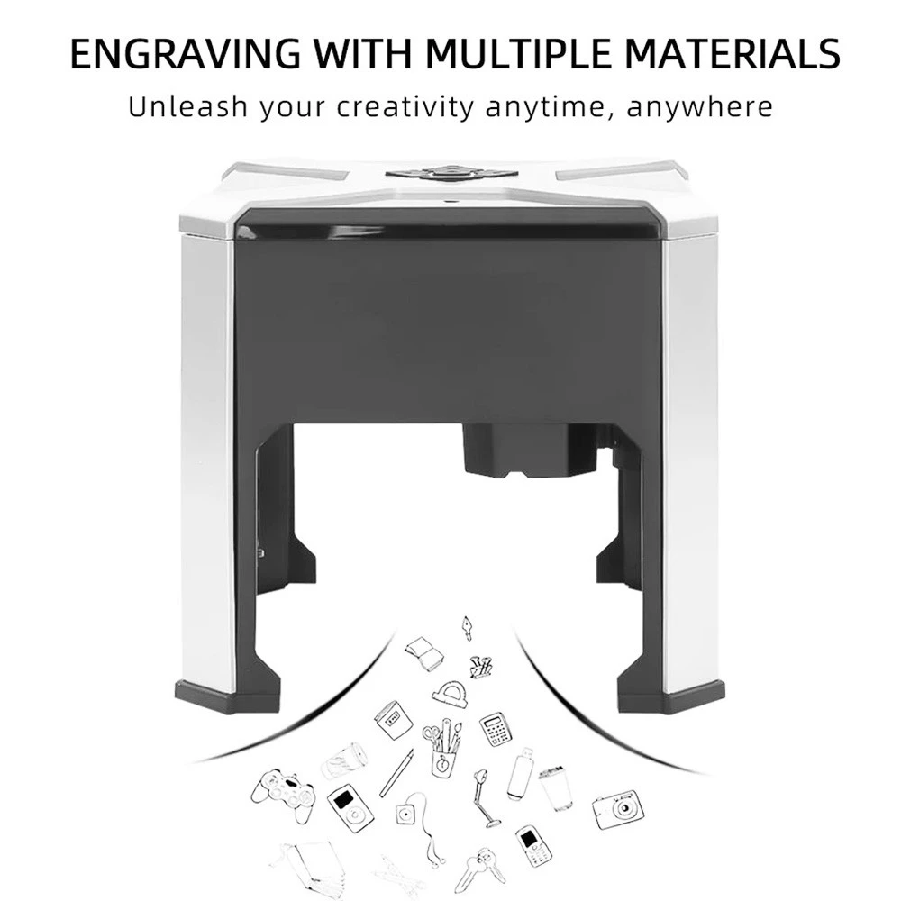 WAINLUX K6 Mini Laser Engraver Cutter, 3W Laser Power, 0.05mm Precision, Adjustable Focus, Offline Engraving, Built-in Exhaust Fan, App Connection, 80*80mm - Image 6
