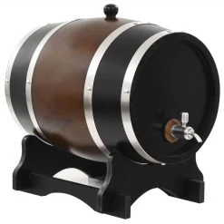 Wine Barrel With Tap Solid Pinewood 12 L