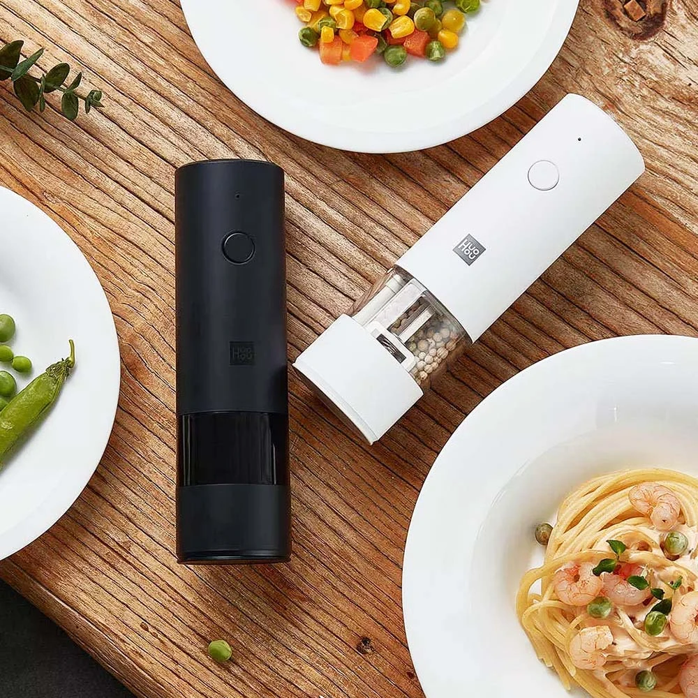 Xiaomi Youpin Huohou Electric Automatic Mill Pepper And Salt Grinder Add Battery & Ceramic Grinding Core - Black - Image 4