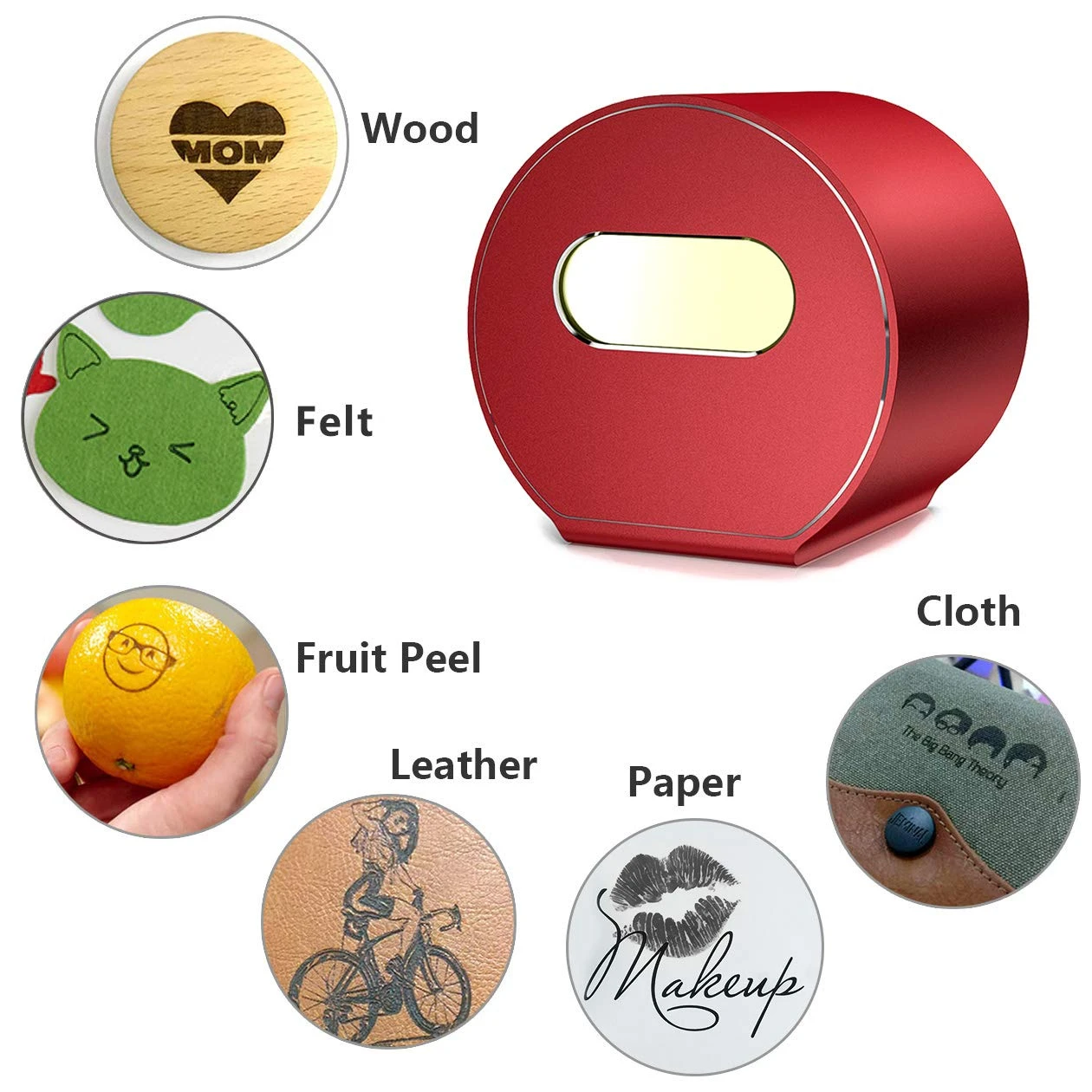 LaserPecker L1 Smart Laser Engraver App Control Overheat Shutdown Password Lock With Protective Goggles - Red - Image 3