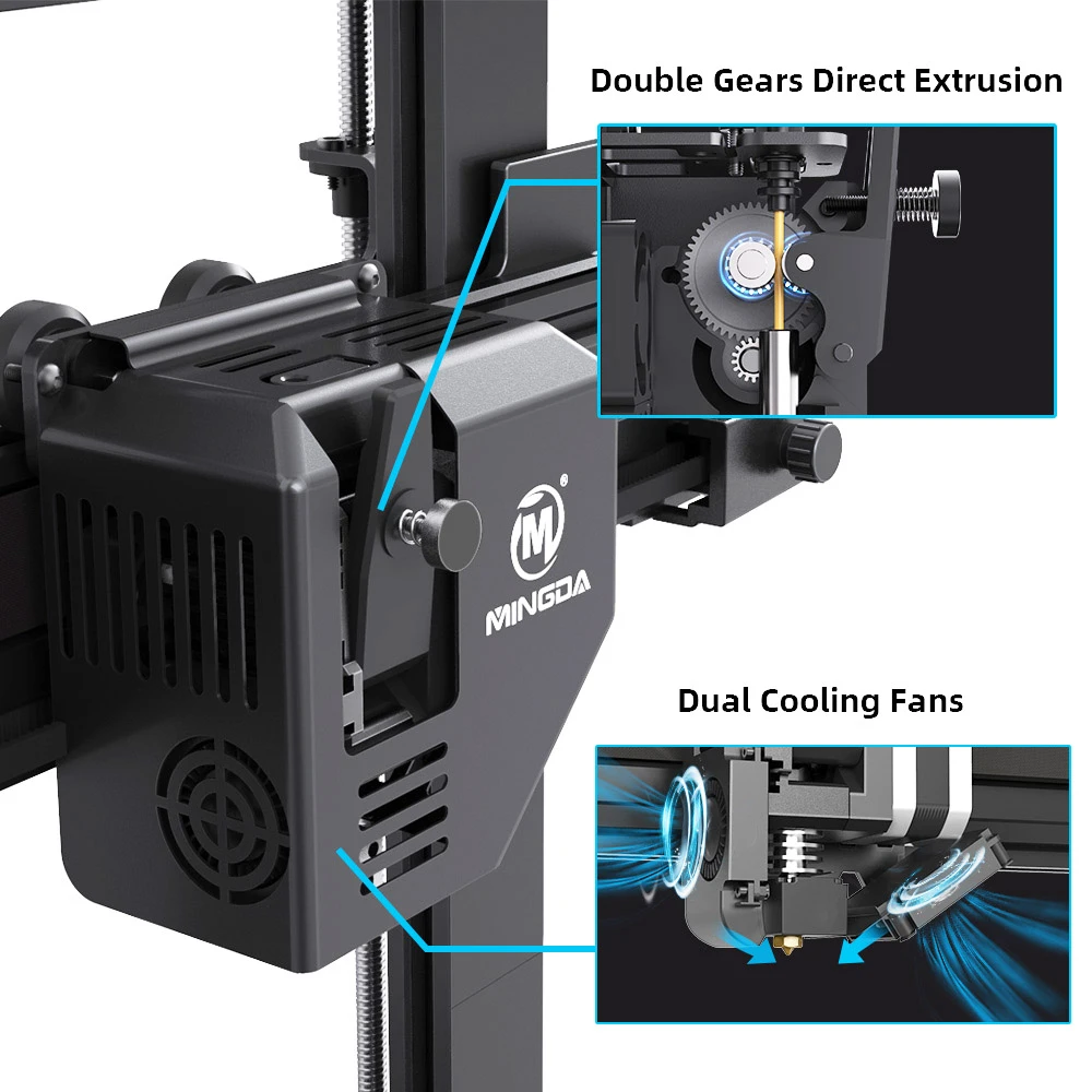 MINGDA Magician X Modular 3D Printer, Direct Drive Extruder, Auto Leveling, 32Bit Mainboard, Ultra-Silent, 230*230*260mm - Image 6