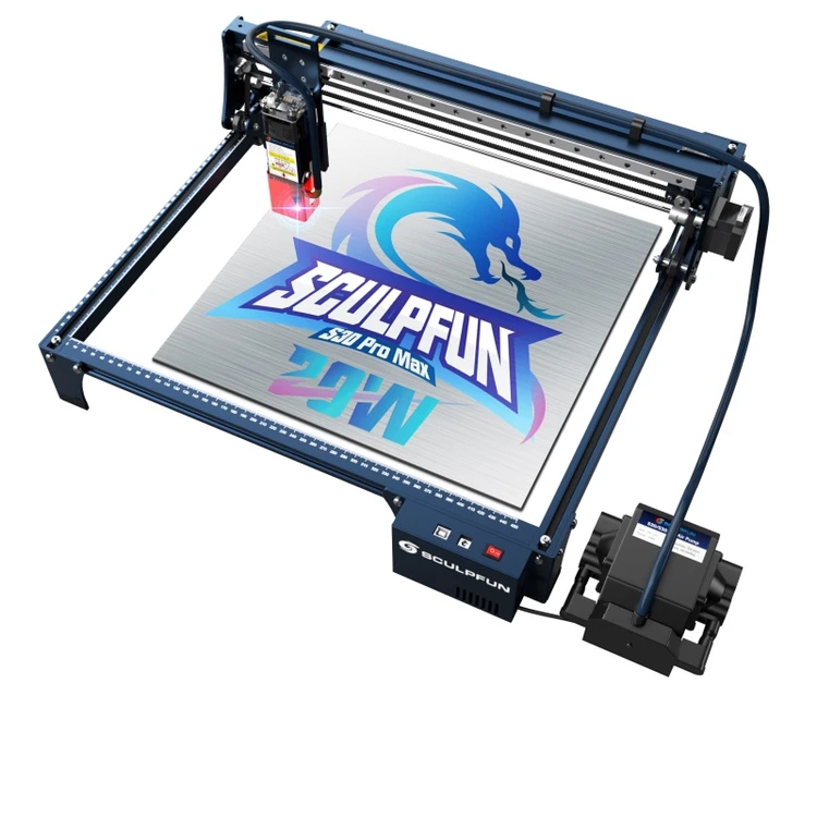 SCULPFUN S30 Pro 10W Laser Engraver Cutter, Automatic Air-assist, 0.06*0.08mm Laser Focus, 32-bit Motherboard, Replaceable Lens, Engraving Size 410*400mm, Expandable To 935*905mm - Image 2